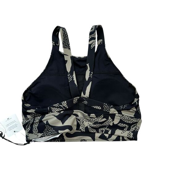 prAna Black Gray Green Floral Swim Top Marine Street Seaside XS NWR Beach - Picture 4 of 7